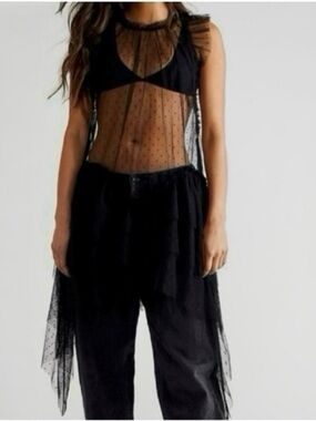 Free People Mia Mesh Maxi Top ~ NWT